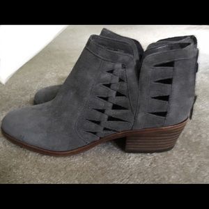 Vince Camuto Gray Peera Cut-Out Boots - Size 8